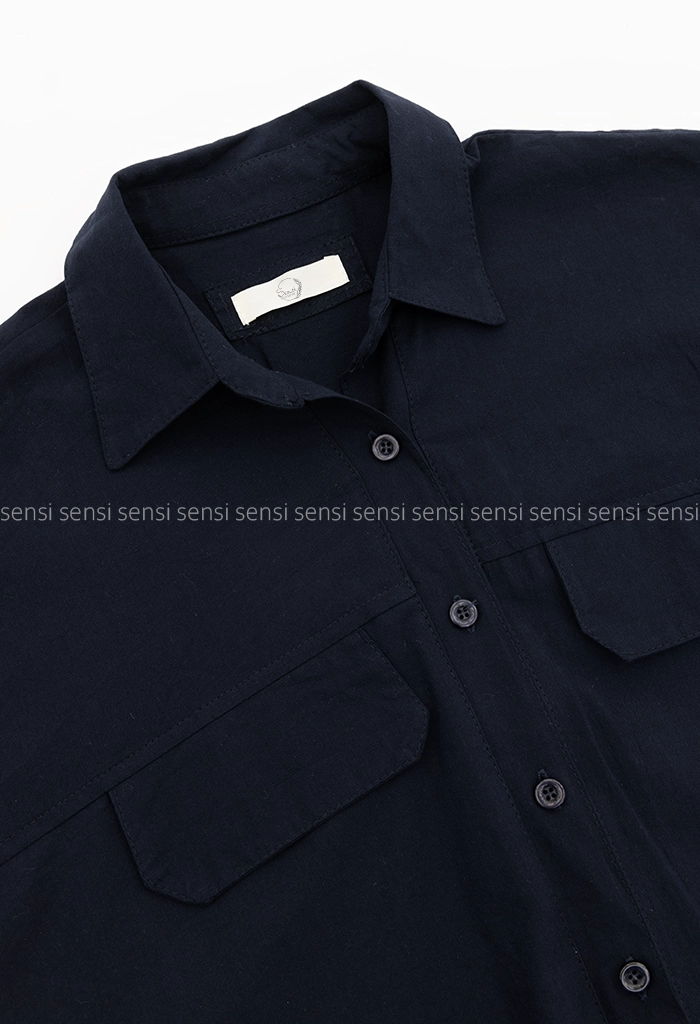 شومیز لینن جیب نما کد1005359